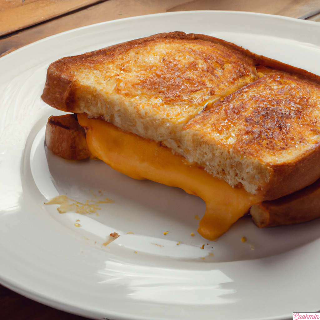 air-fried grilled cheese sandwich with cheese melting out